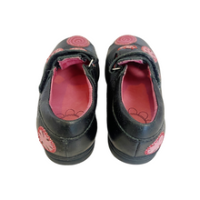 Load image into Gallery viewer, Umi | Girl&#39;s Black and Pink Flower Leather Mary Jane Shoes | Size: 7
