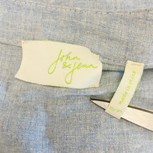 Load image into Gallery viewer, John &amp; Jenn | Womens Light Blue Linen Button Down Short Sleeved Mini Dress | Size: S
