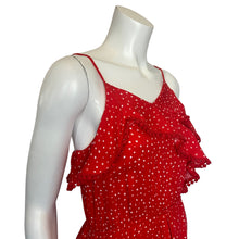 Load image into Gallery viewer, Art Class | Girls Bright Red &amp; White Polka Dot Romper with Attached Skirt | Size: 14-16Y
