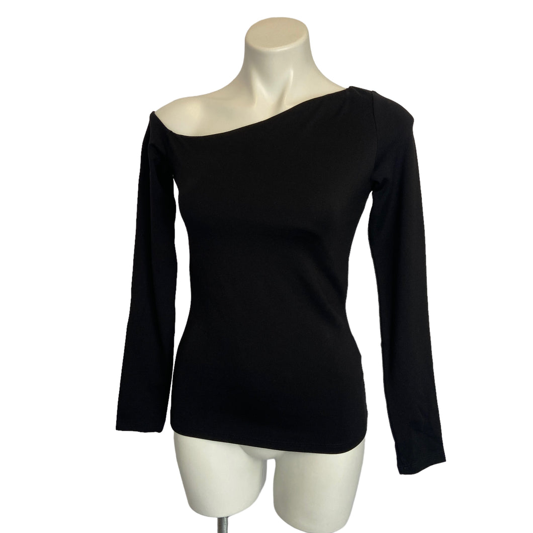 H&M | Women's Black Long Sleeve Off Shoulder Top with Tags | Size: S