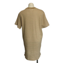 Load image into Gallery viewer, Things Between | Womens Tan and Cream Stripe Cotton Blend Tunic Top | Size: S
