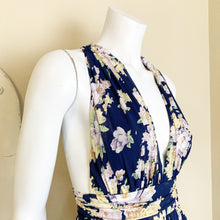 Load image into Gallery viewer, Aakaa | Women&#39;s Navy Floral Print Maxi Dress with Tags | Size: S
