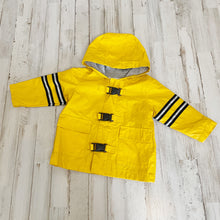 Load image into Gallery viewer, Old Navy | Boy&#39;s Yellow Fireman Rain Jacket with Hood | Size: 12-18M
