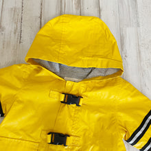 Load image into Gallery viewer, Old Navy | Boy&#39;s Yellow Fireman Rain Jacket with Hood | Size: 12-18M
