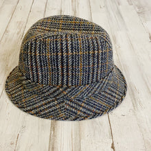 Load image into Gallery viewer, Wonderwool | Gray and Brown British Plaid Tweed Wool KingFisher Trilby Hat | Size: M
