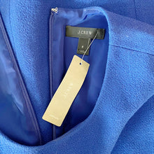 Load image into Gallery viewer, J. Crew | Womens Blue Double Faced Wool Crepe Shift Dress with Tags | Size: 8
