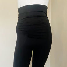 Load image into Gallery viewer, Blanqi | Womens Maternity Belly Support Blue and Black Set of 2 Crop Leggings | Size: S
