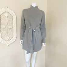 Load image into Gallery viewer, Orb | Womens Gray Oversized Snap Neck with Belt Waist Jacket | Size: M
