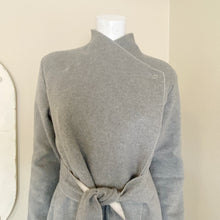 Load image into Gallery viewer, Orb | Womens Gray Oversized Snap Neck with Belt Waist Jacket | Size: M
