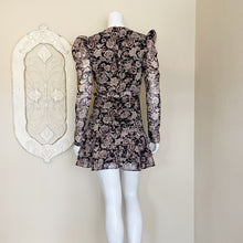Load image into Gallery viewer, Bardot | Womens Black and Brown Floral Print Ruffle Mini Dress | Size: 4
