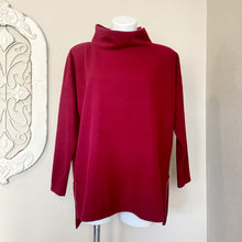 Load image into Gallery viewer, Anthropologie | Womens Burgundy Ribbed Soft Mockneck Long Sleeve Pullover | Size: S
