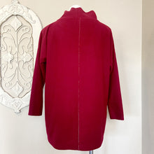 Load image into Gallery viewer, Anthropologie | Womens Burgundy Ribbed Soft Mockneck Long Sleeve Pullover | Size: S
