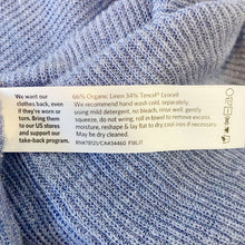 Load image into Gallery viewer, Eileen Fisher | Womens Blue Sheer Linen Blend Long Sleeve Pullover Top | Size: S
