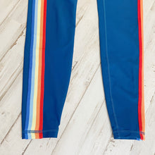 Load image into Gallery viewer, Spiritual Gangster | Womens Blue Rainbow Side Leggings | Size: XS
