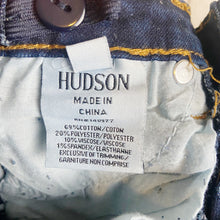 Load image into Gallery viewer, Hudson | Girls Dark Wash Distressed Fray Cut Off Denim Shorts | Size: 4T
