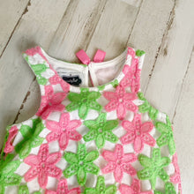 Load image into Gallery viewer, Mud Pie | Girls Neon Pink and Green Doily Onesie | Size: 6-9M
