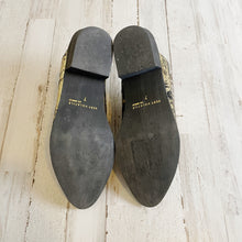 Load image into Gallery viewer, Very Volatile | Womens Black and Gold Leather Mule Booties | Size: 7
