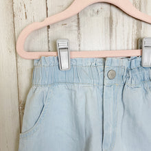 Load image into Gallery viewer, Molo | Girls Light Wash Denim Adara Paperbag Waist Shorts with Tags | Size: 5T

