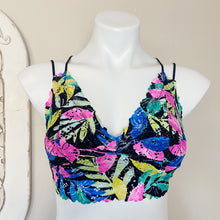 Load image into Gallery viewer, Pink | Womens Colorful Tropical Print Lace Bralette | Size: S
