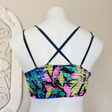 Load image into Gallery viewer, Pink | Womens Colorful Tropical Print Lace Bralette | Size: S
