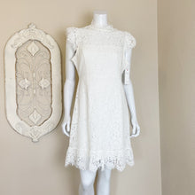 Load image into Gallery viewer, Aura | Womens White Lace Cap Sleeve Dress | Size: L
