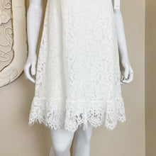 Load image into Gallery viewer, Aura | Womens White Lace Cap Sleeve Dress | Size: L
