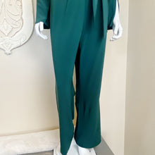 Load image into Gallery viewer, Boston Proper | Womens Forest Green Long Sleeve Belted Jumpsuit | Size: M
