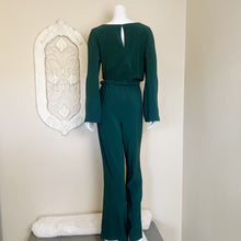 Load image into Gallery viewer, Boston Proper | Womens Forest Green Long Sleeve Belted Jumpsuit | Size: M
