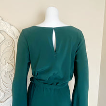 Load image into Gallery viewer, Boston Proper | Womens Forest Green Long Sleeve Belted Jumpsuit | Size: M
