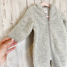 Load image into Gallery viewer, Gap | Baby Gray Sherpa Zip Front Body Suit | Size: 3-6M
