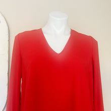 Load image into Gallery viewer, Intermix | Womens Red V Neck Bell Sleeve Blouse | Size: S

