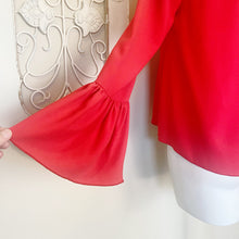 Load image into Gallery viewer, Intermix | Womens Red V Neck Bell Sleeve Blouse | Size: S
