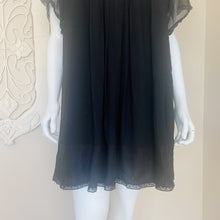 Load image into Gallery viewer, Black Halo | Womens Black Short Sleeve Silk Dress | Size: M
