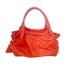 Load image into Gallery viewer, Kate Spade | Women&#39;s Coral Leather Stevie Strafford Handle Bag
