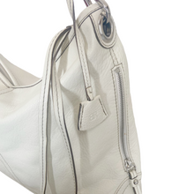 Load image into Gallery viewer, Banana Republic | Women&#39;s Cream Pebbled Leather Hobo Shoulder Bag
