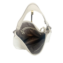 Load image into Gallery viewer, Banana Republic | Women&#39;s Cream Pebbled Leather Hobo Shoulder Bag
