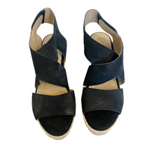 Load image into Gallery viewer, Naturalizer | Womens Black Strap Wedge Sandals | Size: 8
