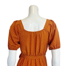 Load image into Gallery viewer, Monteau | Women&#39;s Rust Orange and Cream Polka Dot Short Sleeve Dress | Size: S
