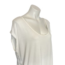 Load image into Gallery viewer, Double Zero | Womens Cream Crew Neck Cap Sleeve Top | Size: M
