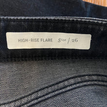 Load image into Gallery viewer, Anthropologie | Women&#39;s Pilcro Black High-Rise Flare Crop Jeans | Size: 26
