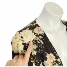 Load image into Gallery viewer, Anthropologie | Womens Farm Black/Green/Cream &quot;Quilted&quot; Floral Print Cardigan Top | Size: OS

