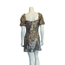 Load image into Gallery viewer, Lulu&#39;s | Women&#39;s Colorful Sequin Puff Short Sleeve Mini Dress | Size: M
