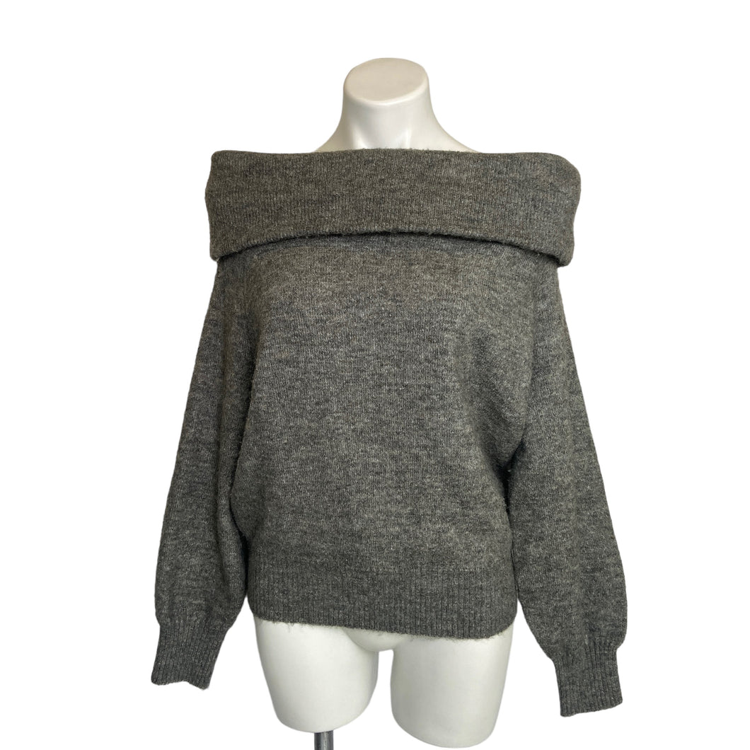 H&M | Women's Gray Crop Turtleneck Pullover Sweater | Size: XS