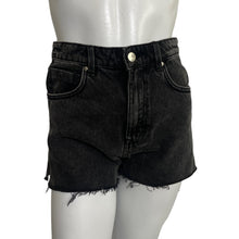 Load image into Gallery viewer, Zara | Women&#39;s Black Fray Denim Cut Off Shorts | Size: 4
