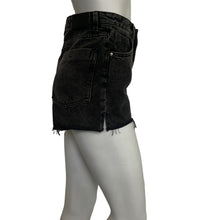 Load image into Gallery viewer, Zara | Women&#39;s Black Fray Denim Cut Off Shorts | Size: 4
