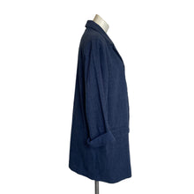 Load image into Gallery viewer, J. Jill | Women&#39;s Blue Denim Like Knit Blazer Jacket with Roll Up Sleeves | Size: 2X
