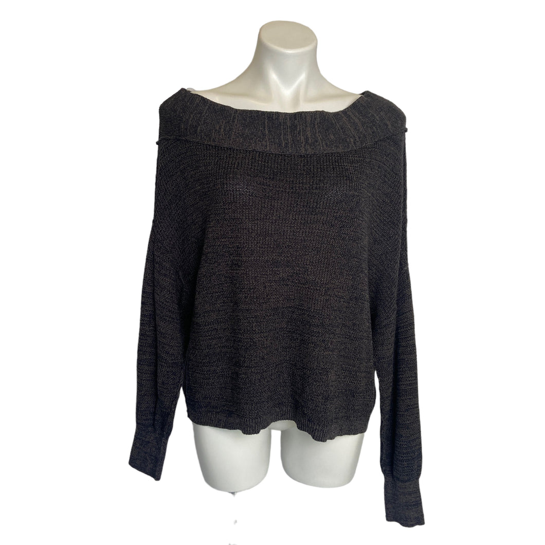 Free People | Women's Blue and Brown Knit Pullover Top | Size: XS