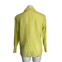 Load image into Gallery viewer, Eileen Fisher | Women&#39;s Bright Yellow Linen Button Down Blouse | Size: M Petite
