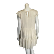 Load image into Gallery viewer, Wilfred | Women&#39;s Ivory Short Sleeve Flare Tie Back Mini Dress | Size: S
