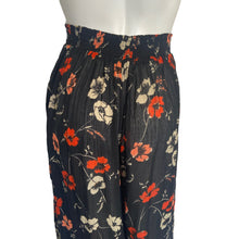 Load image into Gallery viewer, Urban Outfitters | Women&#39;s Sheer Black and Floral Print Wide Leg Crop Pants | Size: M
